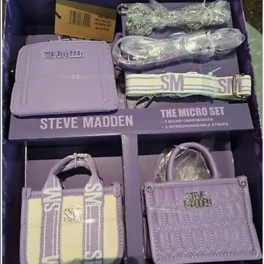 Steve Madden Purple Micro Crossbody Set